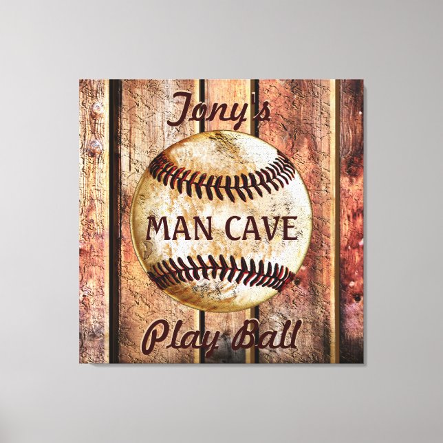 Arte de pared de béisbol personalizado para la cue (Anverso)
