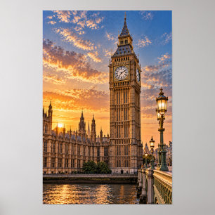 Arte de pared de Big Ben y el Palacio de Westminst