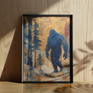 Arte de pared de Bigfoot Póster Impresión Pintura 