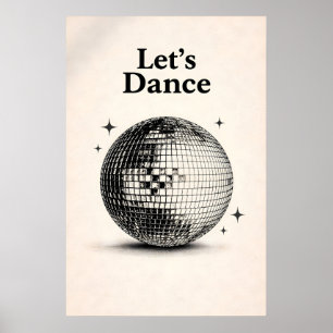 Arte de pared de bola de discoteca, Póster de músi