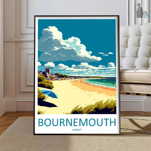 Arte de pared de Bournemouth Travel Print Bournemo