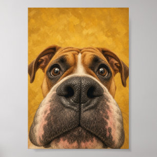 Arte de pared de Boxer — Retrato divertido de prim
