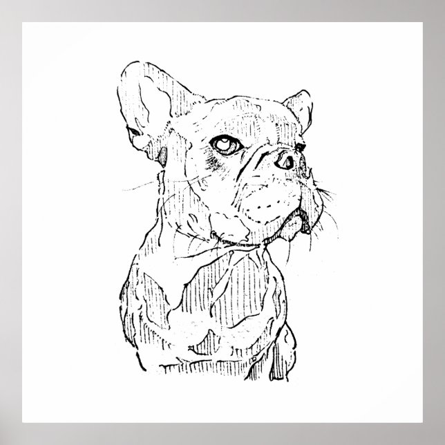 Arte de Pared de Bulldog Francés, Personalizado (Frente)