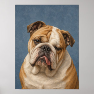 Arte de Pared de Bulldog Inglés — Divertido Dormil