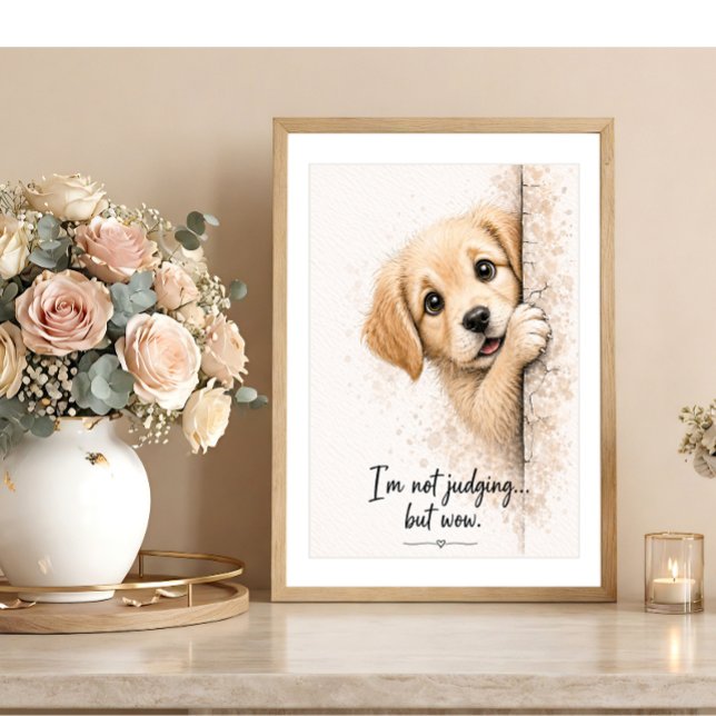 Arte de pared de cachorro curioso Impresión divert (Subido por el creador)