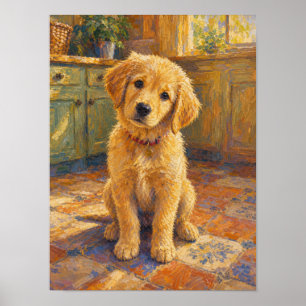 Arte de pared de cachorro de Golden Retriever — Im