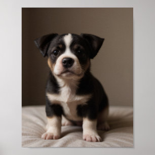 Arte de pared de cachorro lindo – Retrato de perro