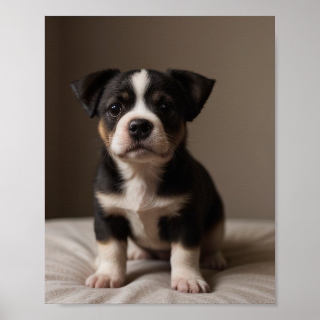 Arte de pared de cachorro lindo – Retrato de perro (Frente)
