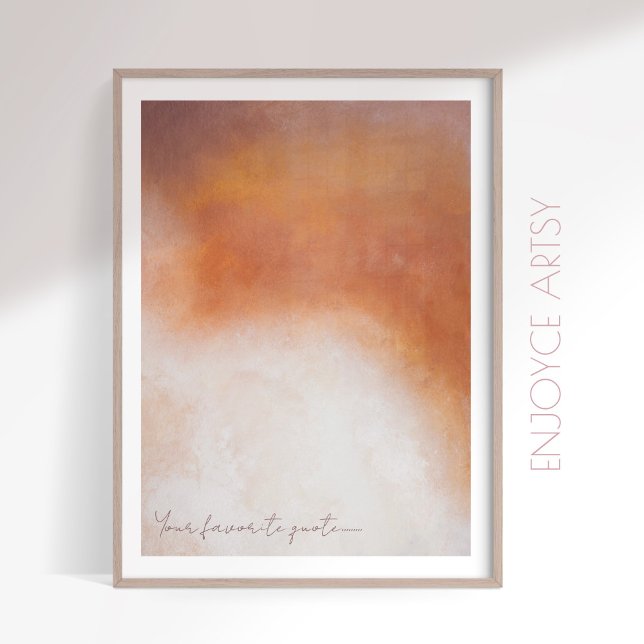 Arte de pared de caída rústico cálido y abstracto (Subido por el creador)