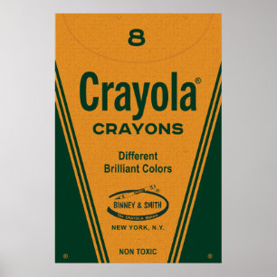 Arte de pared de caja de crayones vintage – Tipogr