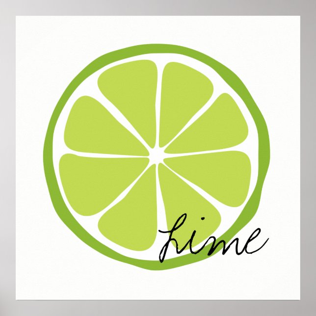 Arte de pared de cal de cítricos de verano (Frente)