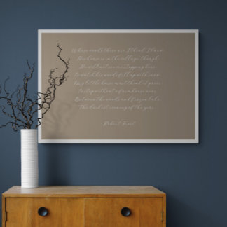 Arte de pared de caligrafía de poema de cita perso