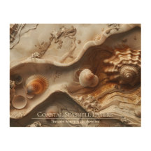 Arte de pared de capas de conchas costeras – Inspi