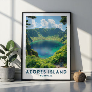 Arte de Pared de Cartel de Viaje a Azores Portugal