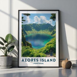 Arte de Pared de Cartel de Viaje a Azores Portugal