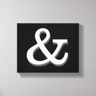 arte de pared de carteles de ampersand en blanco y