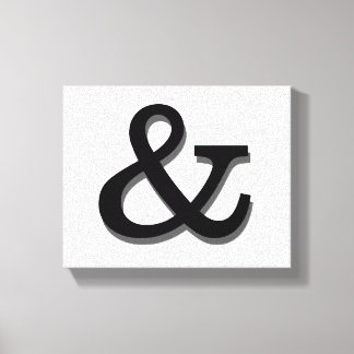 arte de pared de carteles de ampersand en blanco y
