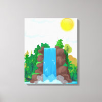 Arte de pared de cascada