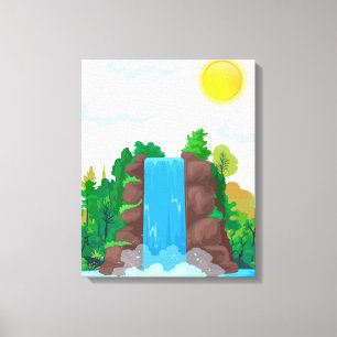 Arte de pared de cascada
