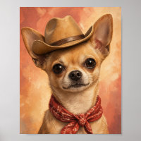Arte de pared de Chihuahua — Retrato de vaquero di