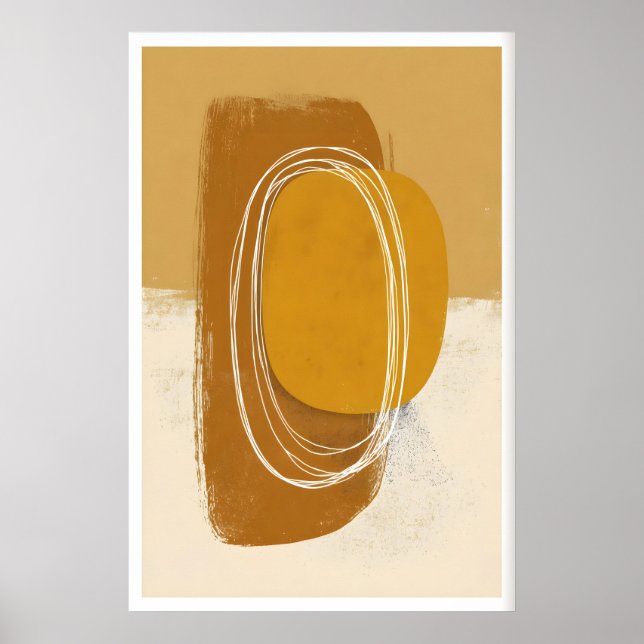Arte de Pared de Círculos de Puesta de Sol - Tono  (Frente)