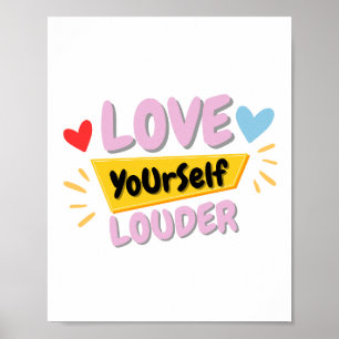 Arte de Pared de Cita de Amor Propio 