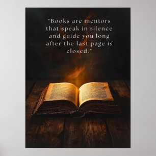 Arte de pared de citas de libros inspiradoras