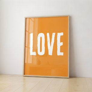Arte de Pared de Cocina Amor Naranja Impresión Hog