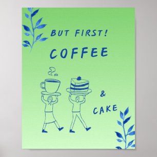 Arte de pared de cocina en verde menta lindo