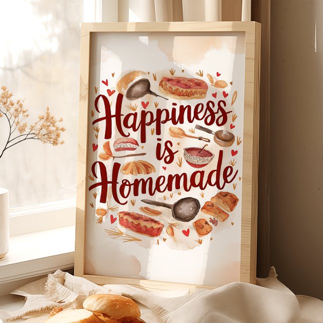 Arte de pared de cocina La felicidad es casera (Subido por el creador)
