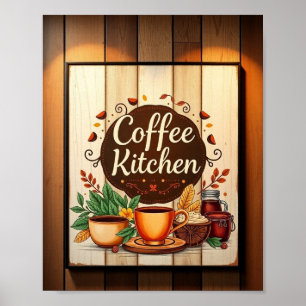 Arte de pared de cocina minimalista estética