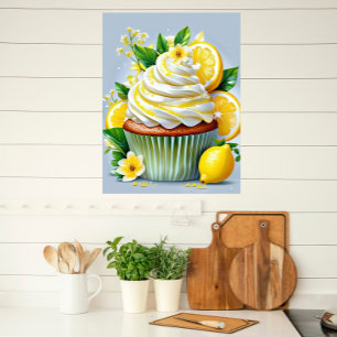 Arte de pared de cocina y panadería de magdalena d
