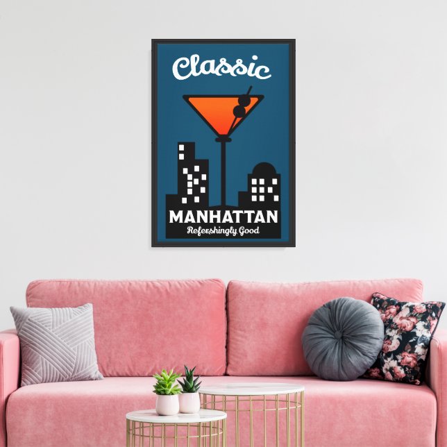 Arte de Pared de Cóctel Manhattan (Insitu (Sala de estar))
