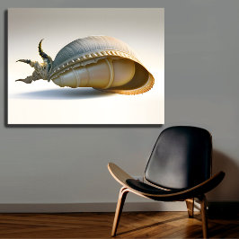 Arte de pared de concha gigante Decoración de hoga