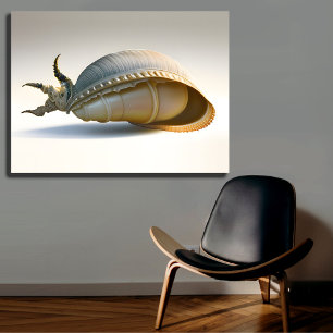 Arte de pared de concha gigante Decoración de hoga