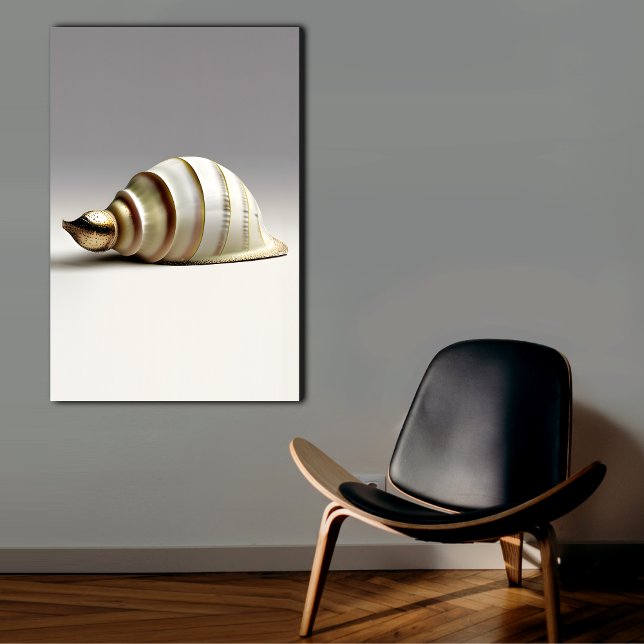 Arte de pared de conchas marinas en espiral dorada (Subido por el creador)