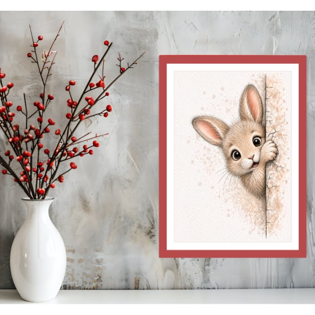 Arte de pared de conejo curioso adorable Impresión (Subido por el creador)