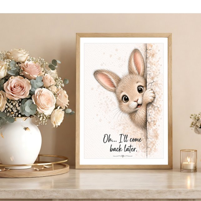 Arte de pared de conejo curioso Impresión divertid (Subido por el creador)