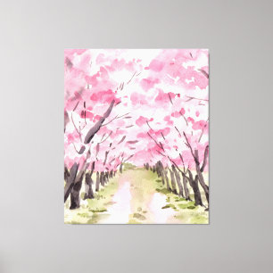 Arte de pared de conexión de árbol de cerezo