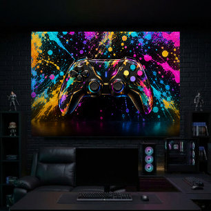 Arte de pared de controlador de juegos