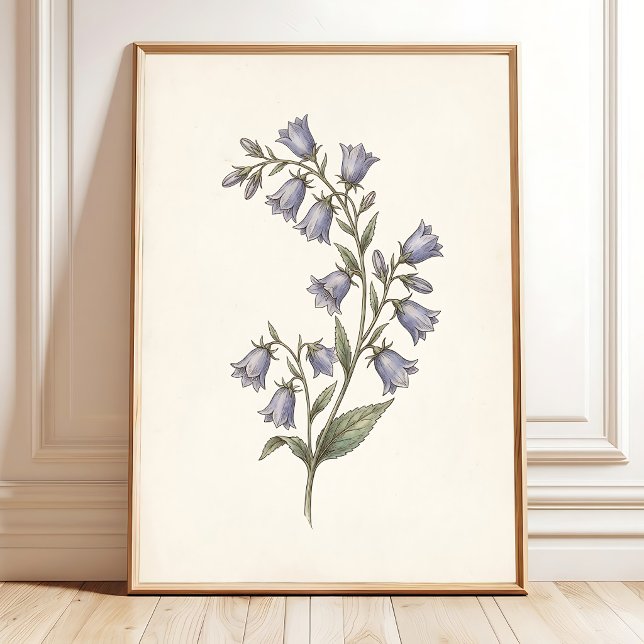 Arte de pared de cottage de campanilla botánica (Subido por el creador)