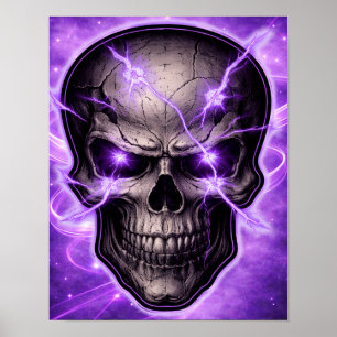 Arte de pared de cráneo gótico de fantasía oscura