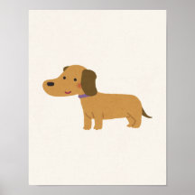 Arte de pared de Dachshund para guardería