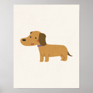 Arte de pared de Dachshund para guardería