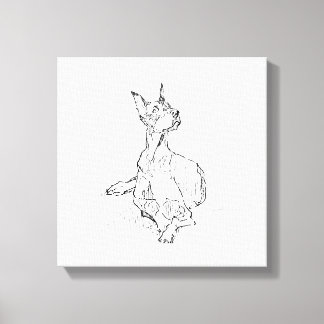 Arte de pared de Doberman – Dibujo lineal minimali