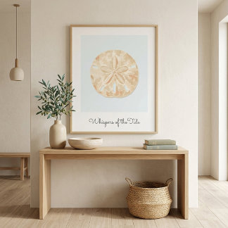 Arte de Pared de Dólar de Arena Costero Moderno