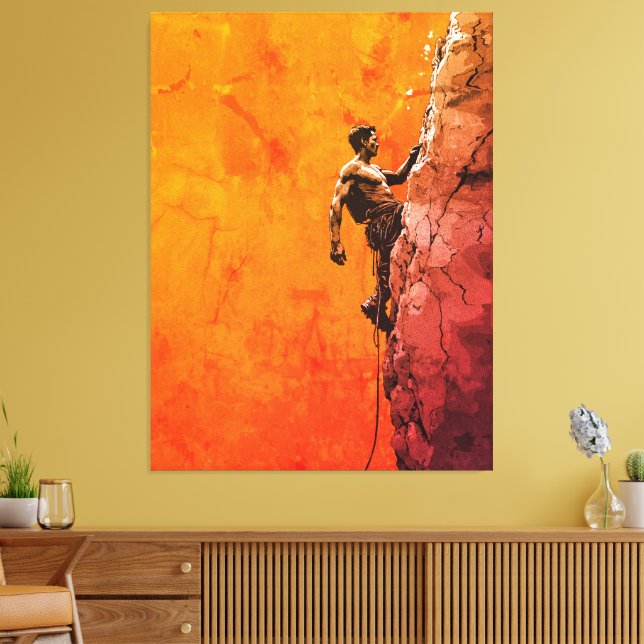 Arte de Pared de Escalador de Roca Audaz (Insitu (Sala de estar))