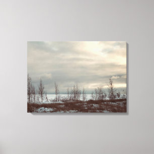 Arte de pared de escenas de la playa de invierno c