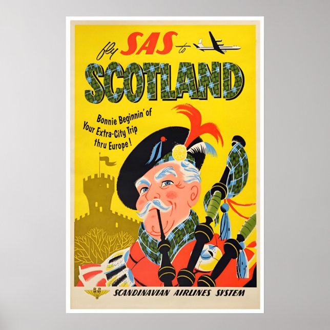 Arte de pared de Escocia Póster de viaje Impresión (Frente)