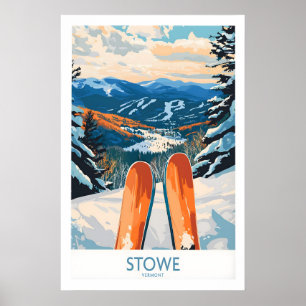 Arte de pared de esquí de Stowe Valley 1